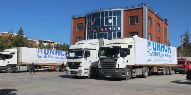 Kilis’teki Suriyelilere Bm Tarafından Gönderilen Yardım Malzemeleri Dağıtıldı
