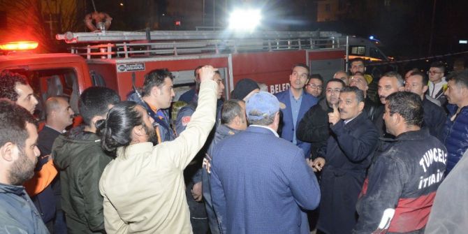 Tunceli’de İş Yeri Yangını