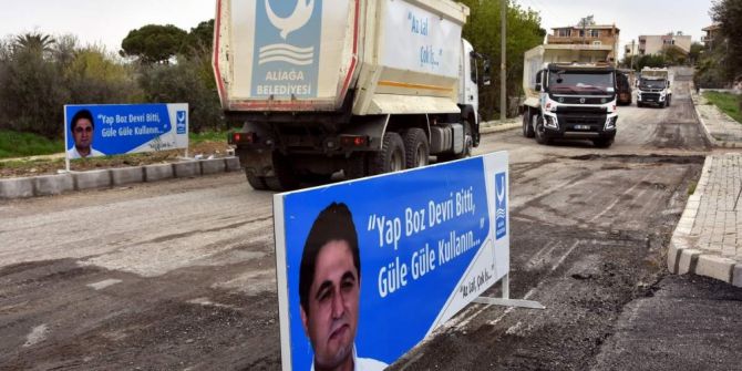 Aliağa’da Asfaltlama Seferberliği