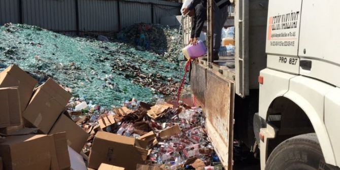 İzmir’de 285 Bin Tl Değerinde Kaçak İçki İmha Edildi