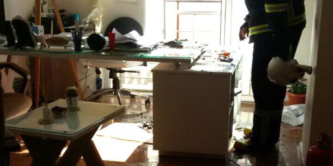 Avukatlık Bürosundaki Yangın Büyümeden Söndürüldü