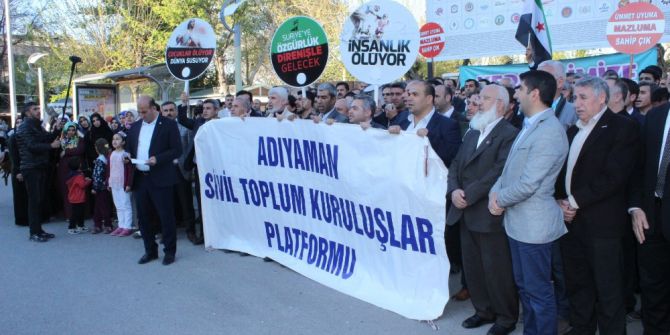 İdlip’teki Saldırılara Adıyaman’dan Tepki