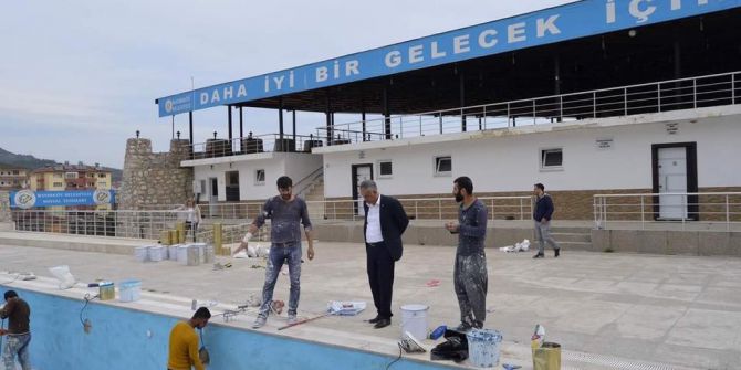 Bayırköy’de Yarı Olimpik Yüzme Havuzu Sezona Hazırlanıyor