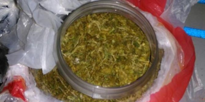 Yağ Bidonunda Esrar Ele Geçirildi