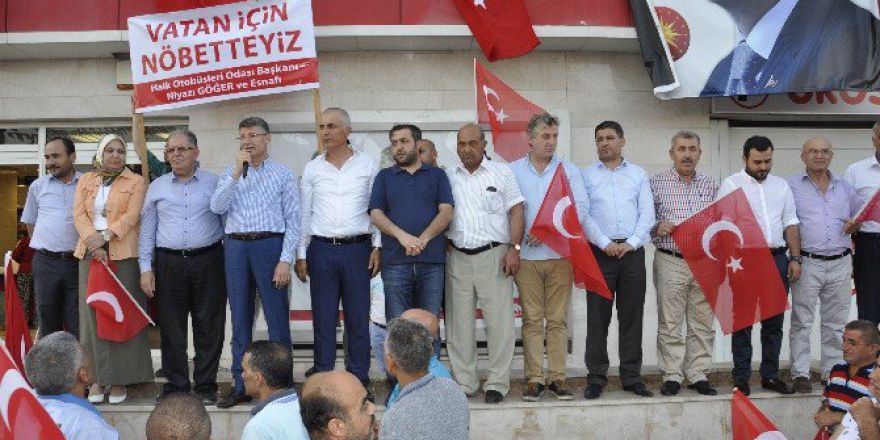 Halk Otobüsleri Odası’ndan Demokrasi Nöbetine Destek