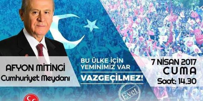 Mhp Lideri Bahçeli Afyonkarahisar’a Geliyor