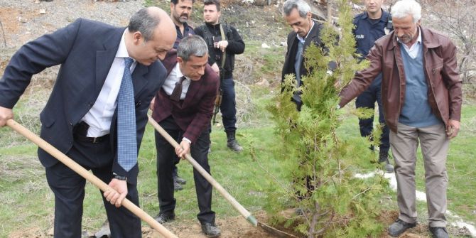 Genç Polisinden Fidan Dikme Etkinliği