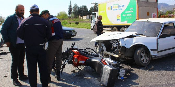 Motosiklet Sürücüsü Ölümden Döndü