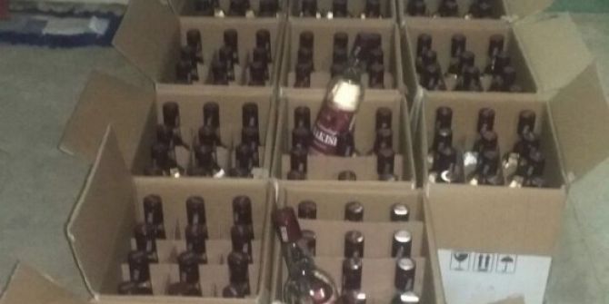 Araç İçinde Çok Sayıda Kaçak İçki Yakalandı