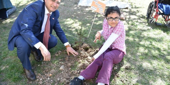 Altındağ’da Engelliler Ağaç Dikti