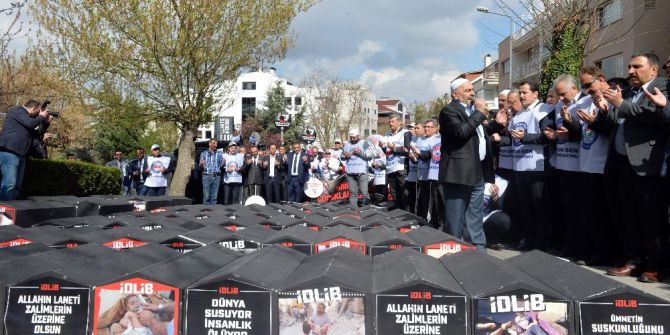 Memur-sen İran Ve Rusya Büyükelçiliği Önünde İdlib Katliamını Kınadı