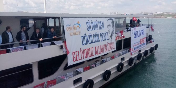 Silivrililer İstanbul Mitingine Deniz Yoluyla Gitti