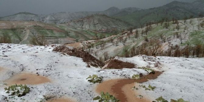 Adıyaman’a Dolu Yağdı