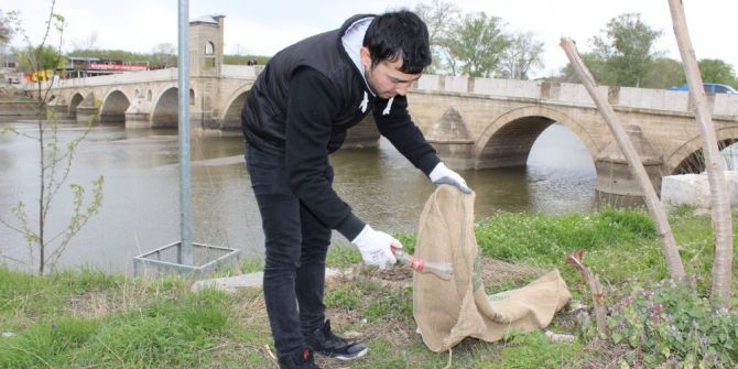 Tunca Nehri Çevresinde Plastik Atık Temizliği Yapıldı