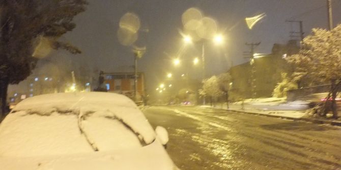 Malazgirt’te Kar Yağışı