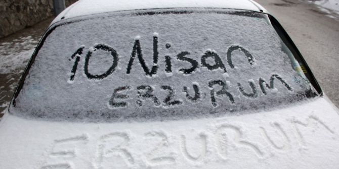 Erzurum’da Kar Ve Soğuk Hava Etkili Oluyor