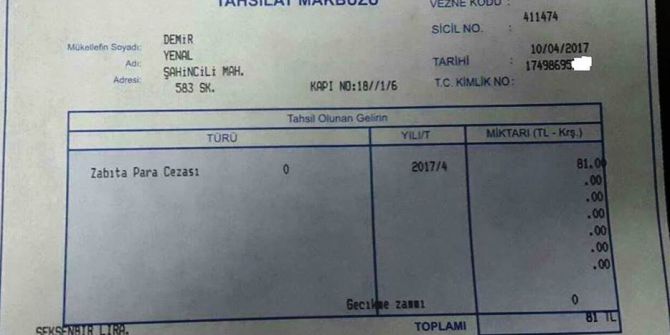 Belediye Başkanı Zabıtaya Ceza Kesti
