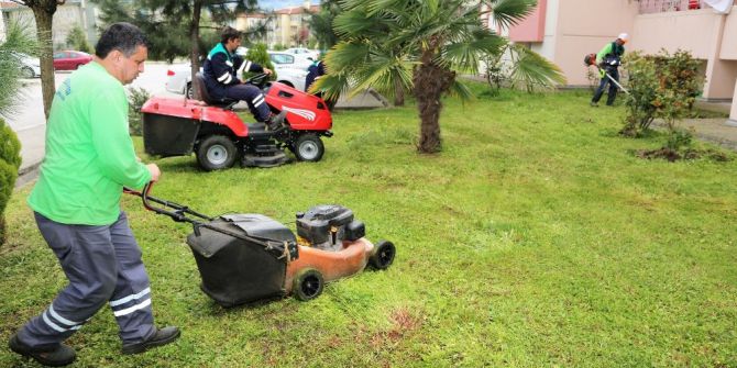 Başiskele’de Çim Biçme Çalışmaları Başladı