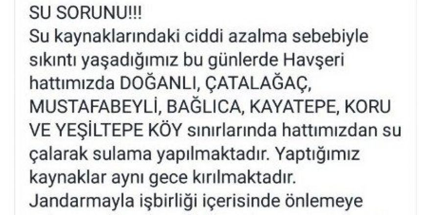 Başkan Kutlu, Su Hırsızlığına Sert Tepki Gösterdi