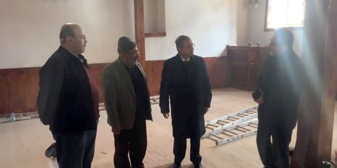 Vali Tapsız, Tadilat Çalışmaları Süren Demirciler Camisini İnceledi