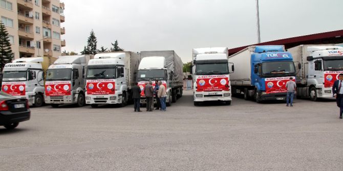 Mersin’den El Bab Ve Cerablus’a 12 Tır Eğitim Yardımı