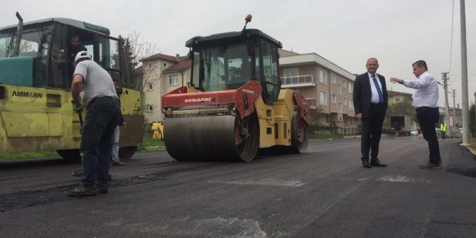 Başkan Keleş Asfaltlama Çalışmalarını İnceledi