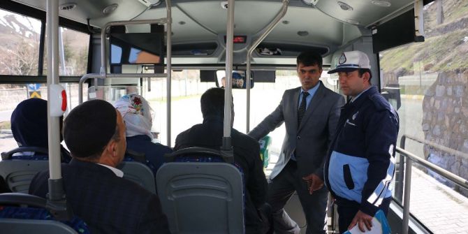 Bitlis’te Halk Otobüsleri Denetlendi