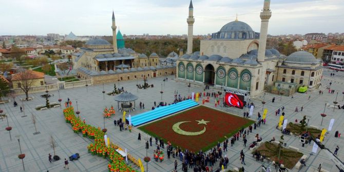 Konya, Cumhurbaşkanı Erdoğan’ı Türk Bayrağı Rekoru İle Karşılıyor
