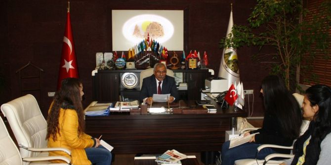 Altınyıldız Koleji Öğrencilerinden, Başkan Karaaslan’a Ziyaret