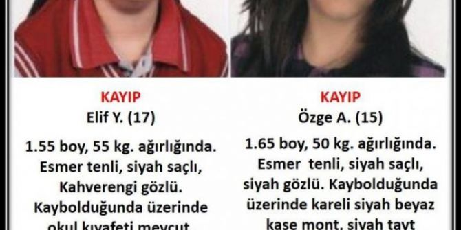 Erzurum’da 2 Kızdan Haber Alınamıyor