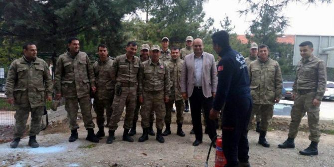 Güvenlik Korucularına Yangın Eğitimi Verildi