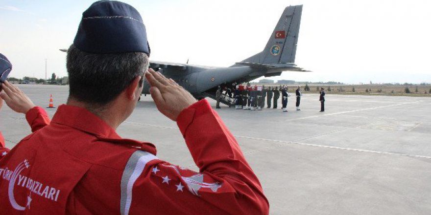 Şehitlerin Naaşı Konya’ya Getirildi