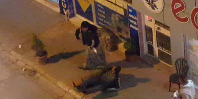 Kadından Kocaya Meydan Dayağı Kameraya Yansıdı