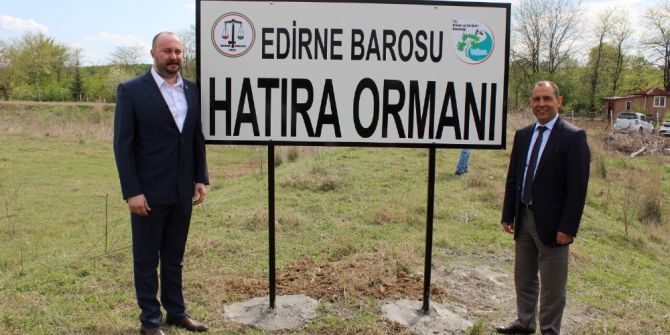 Edirne Barosu Hatıra Ormanına 300 Adet Ihlamur Fidanı Dikildi