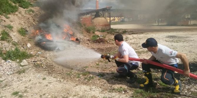 Hisarcık İtfaiye Personeline Yangın Eğitimi