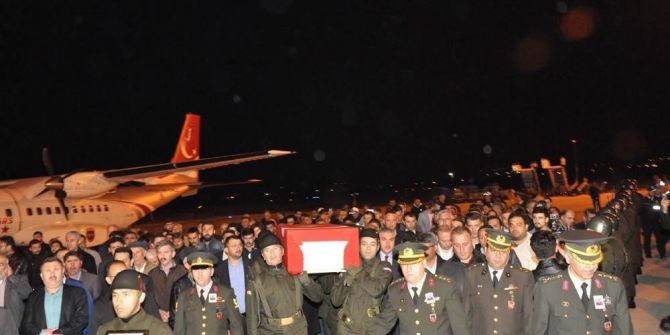 Şehit Binbaşı Uşak’a Getirildi