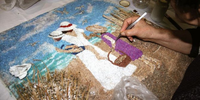 Taşlardan Sanat Eserleri Yapıyorlar