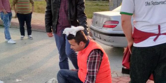 Motosiklet Otomobile Çarptı: 1 Yaralı