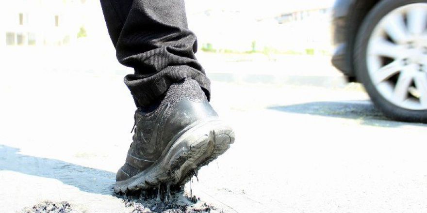 Tekirdağ’da Asfalt Eridi