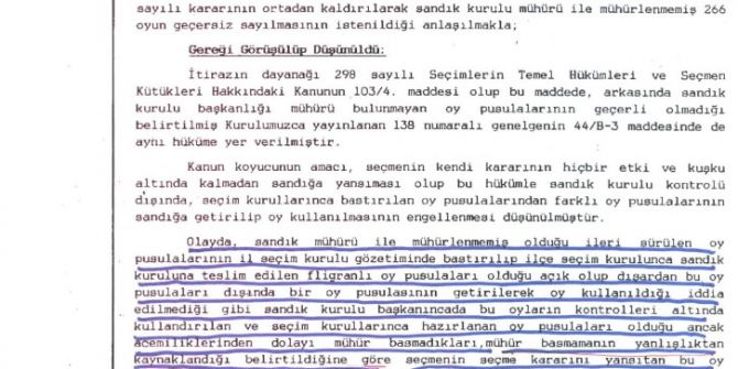 Ysk, Mühürsüz Oy Pusulaları Ve Oy Zarflarının Geçerli Sayıldığı Karar Örneklerini Paylaştı