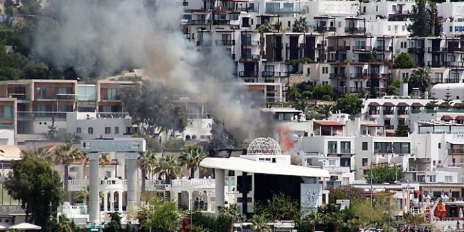 Bodrum’da Eğlence Mekanında Yangın