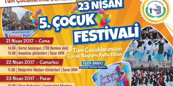 Bozüyük Belediyesi 5. 23 Nisan Çocuk Festivali Başlıyor