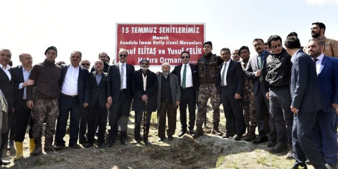 Mamak’ta Şehitler Adına Hatıra Ormanı Kuruldu