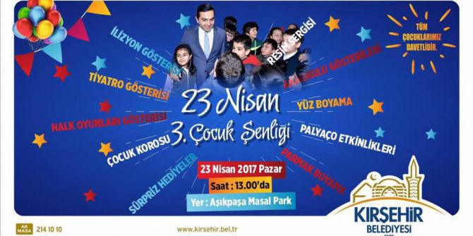 23 Nisan Çocuk Şenliği Masal Park’ta Yapılacak