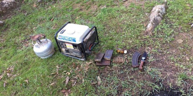 Mağarada Mühimmat Ele Geçirildi