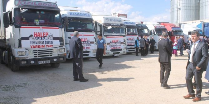 Mardin’den Suriye’ye 21 Tır Un