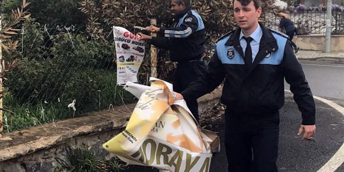 İzinsiz Afiş Asanlara 227 İle 6 Bin 989 Tl. Arası Para Cezası