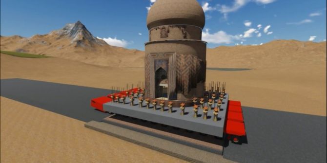 Zeynel Bey Türbesi’ni Taşıma Simülasyonu Paylaşıldı