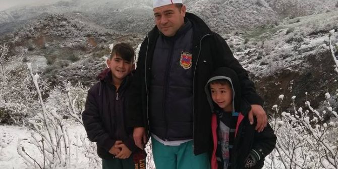 Selendi’ye Nisan Ayında Kar Yağdı