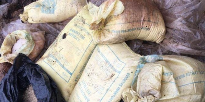 Hakkari’de Bin 280 Kilo Amonyum Nitrat Ele Geçirildi